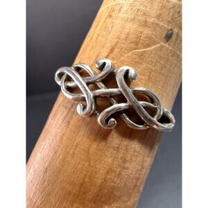 Vintage Celtic knot work sterling silver ring size 8